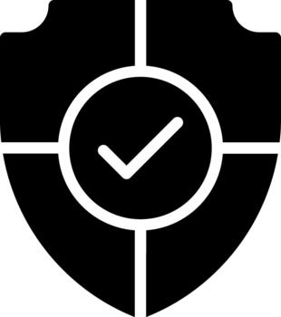 sólido fiabilidad glifo icono vector