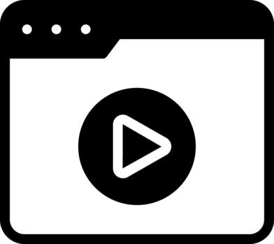 sólido sitio web glifo icono vector