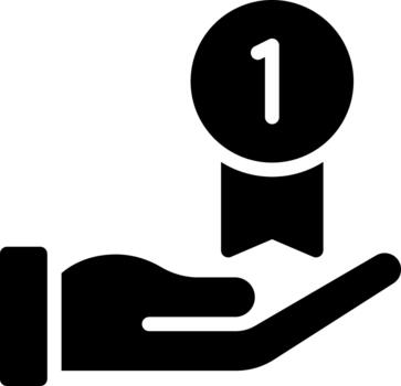 valor propuesta sólido glifo icono vector