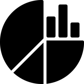 solid Analytics glyph icon vector