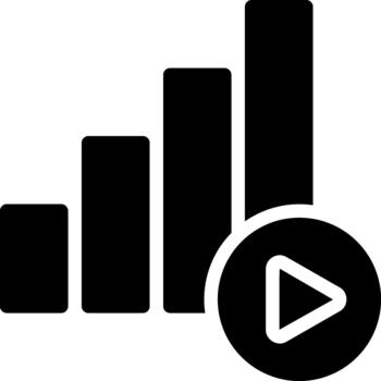 solid bar graph glyph icon vector