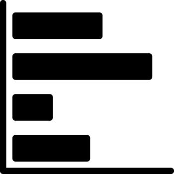 solid bar graph solid glyph icon vector