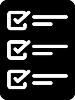 solid checking glyph icon vector