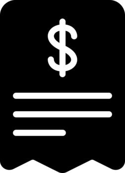 solid invoice solid glyph icon vector