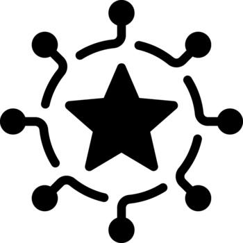 star solid glyph icon solid vector