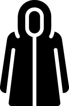 chaqueta sólido glifo icono vector