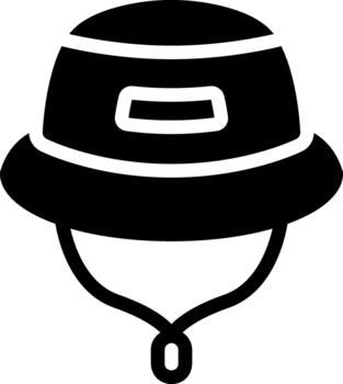 solid hat solid glyph icon vector