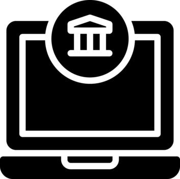 solid laptops solid glyph icon vector