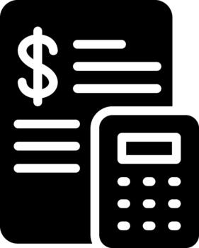 solid accounting solid glyph icon vector
