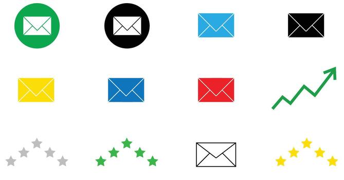 Web mail icon vector