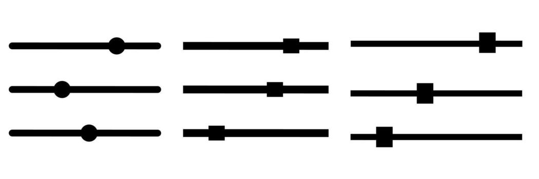 audio volumen icono conjunto con incrementar y disminución control S. vector