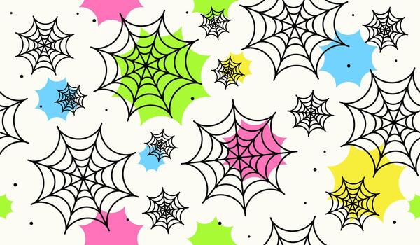 Cute cobweb pattern background vector