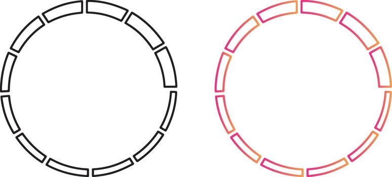 circular segmentario frontera marco . vector