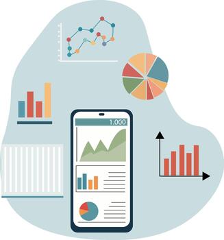 Mobile Data Analytics vector
