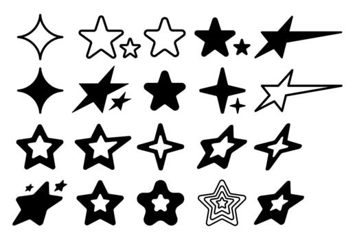 Star Shape Elements Set vector
