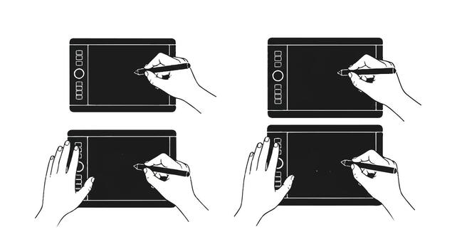 manos montaje electrónico dispositivo módulos. vector
