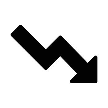 decrease solid icon design good for web or mobile app vector