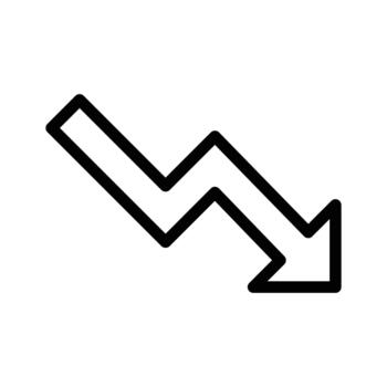 decrease outline icon design good for web or mobile app vector