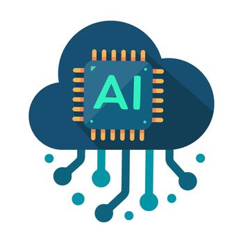 ai nube informática tecnología vector