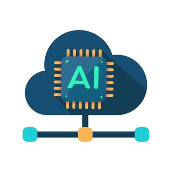 ai nube informática ilustración vector