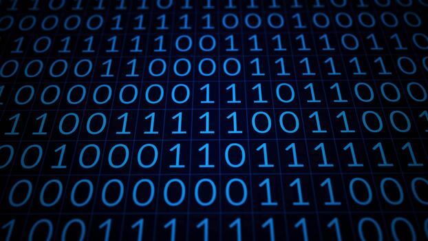 Binary Code Animation Digital Data Technology Background video