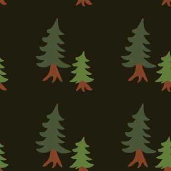 sin costura bosque pino árbol modelo vector