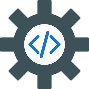 diseño de icono de optimización de código vector