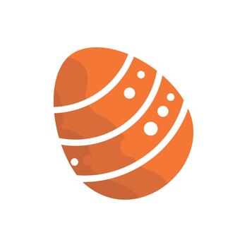 Orange Easter Egg Design vector