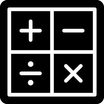 solid calculator solid solid glyph icon vector