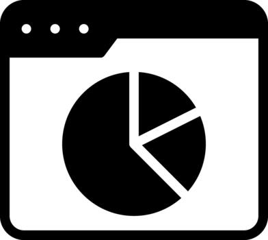 analytics solid glyph icon vector