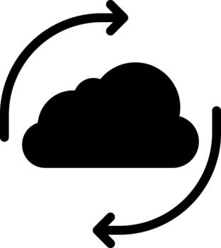 sólido nube sólido glifo icono sólido vector