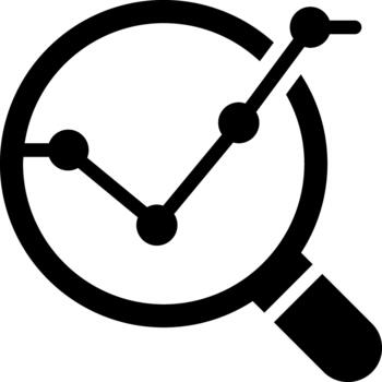 solid analytics solid glyph icons vector