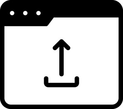 solid uploads glyph icon vector