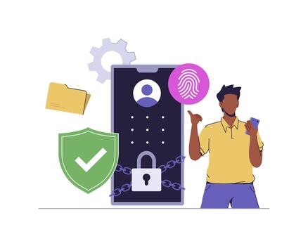 Mobile Data Security vector