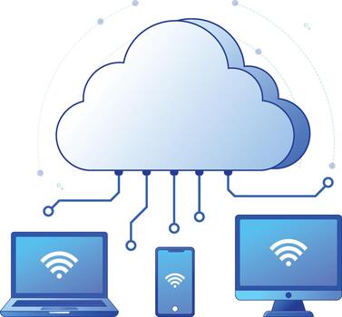 Cloud computing technology network vector