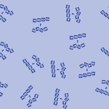 sorting algorithm glyph seamless pattern vector