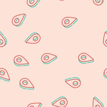 red pointer map location seamless pattern vector