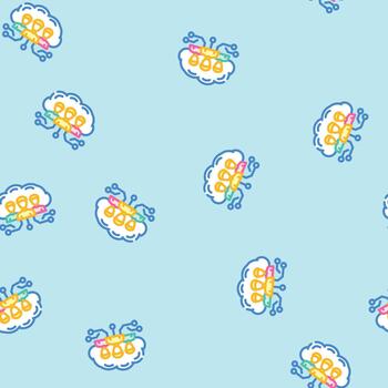 public cloud computing seamless pattern vector