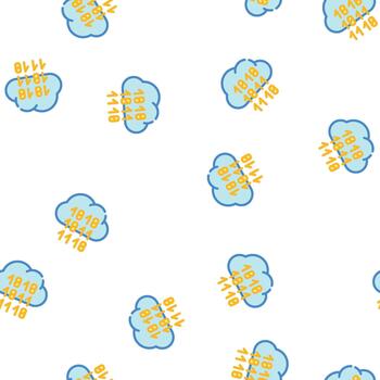 programación binario código nube almacenamiento sin costura modelo vector