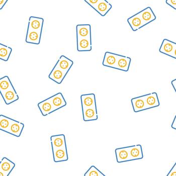 double socket seamless pattern vector