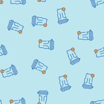 zero waste sorting seamless pattern vector