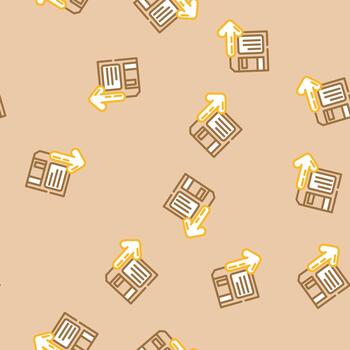 flexible disco ahorro cargando datos sin costura modelo vector