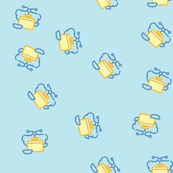 virtual machine cloud computing seamless pattern vector