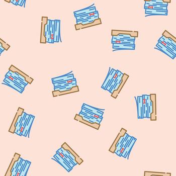 document stack list seamless pattern vector