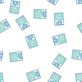 engineering processing seamless pattern vector