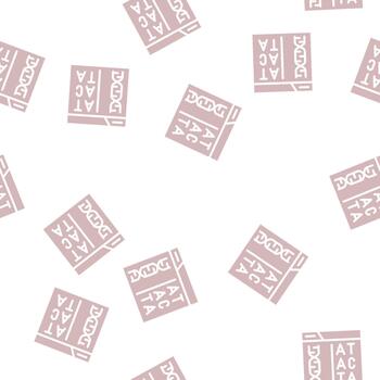 decoding dna code glyph seamless pattern vector