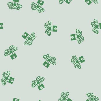 security lock cloud computing glyph seamless pattern vector