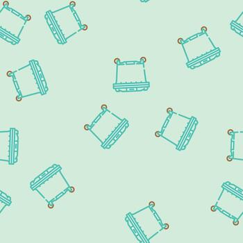green bin waste sorting seamless pattern vector