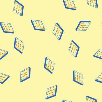 selection sort algorithm isometric icon seamless pattern vector