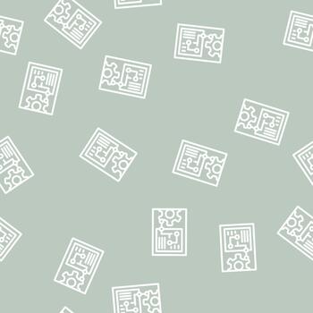 engineering processing line seamless pattern vector